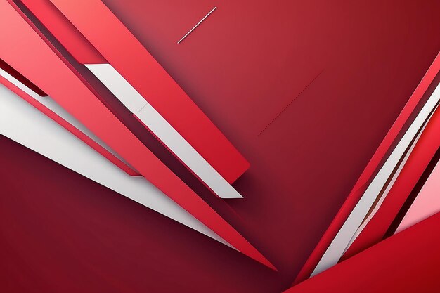 Photo red geometry brilliance abstract triangle shapes in modern design