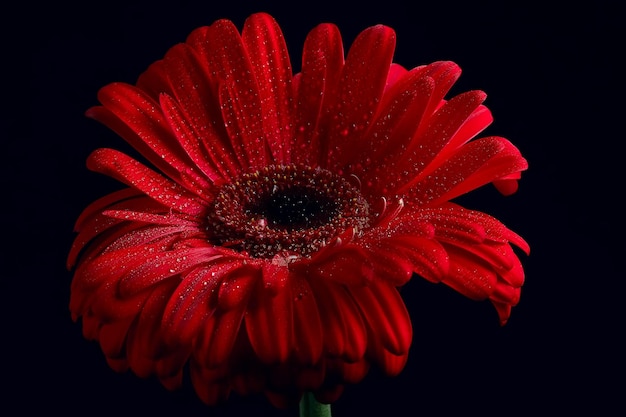 赤いガーベラの花/赤い美しい夏の花、香りの香りのコンセプト