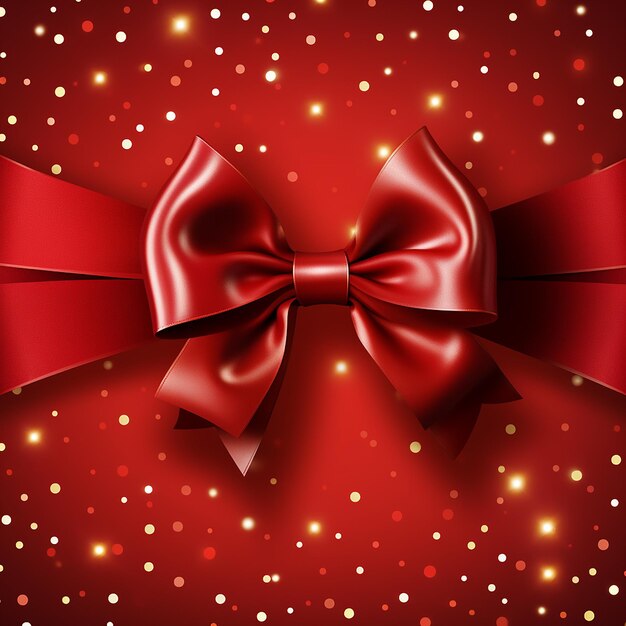 Red Gift Bow Background