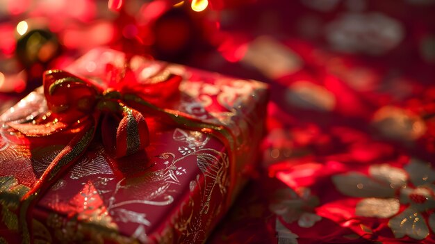 Foto scatola regalo rossa per il capodanno cinese