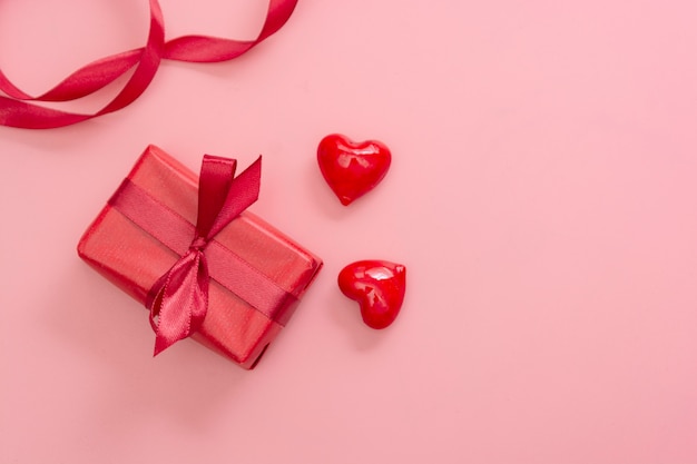 Red gift box for Valentine's day
