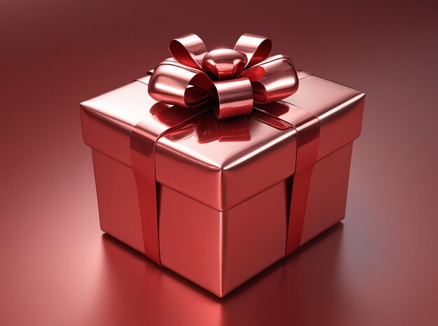 Photo red gift box