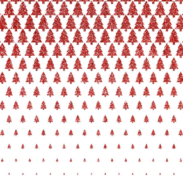 Red glitter christmas tree pattern background