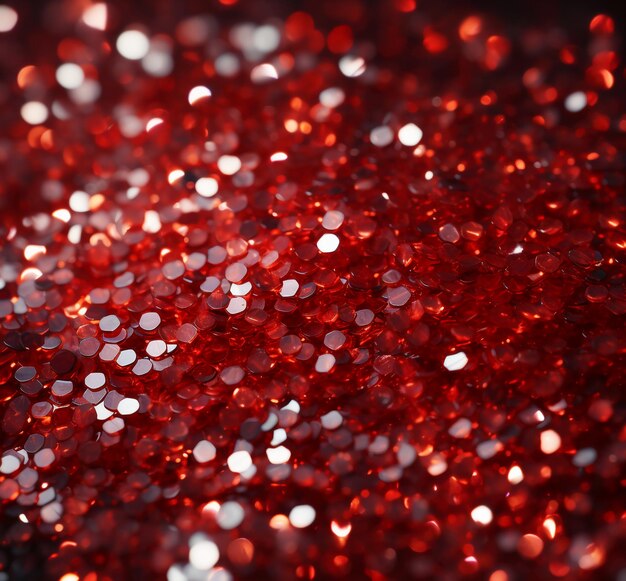 Photo red glitter glitter background ai generative