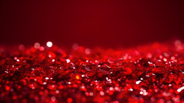 Red glitter or red christmas lights background