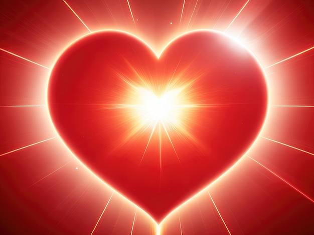 Photo a red glowing heart