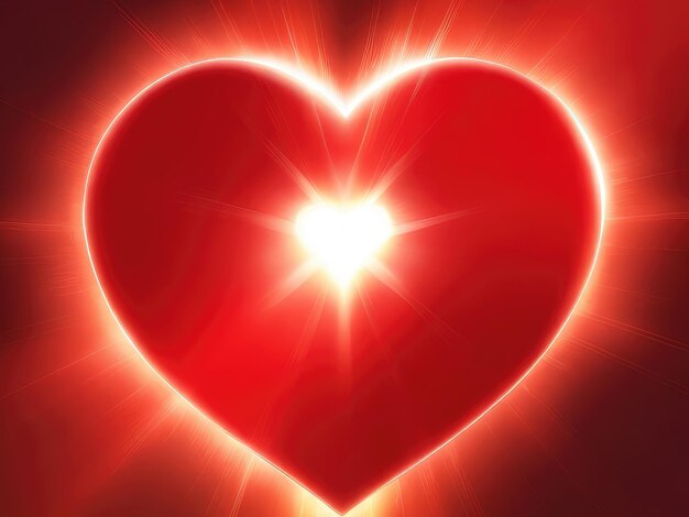 Photo a red glowing heart