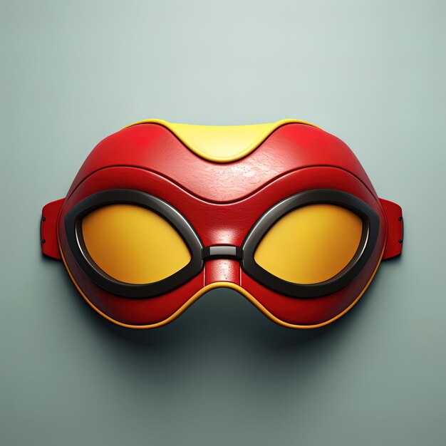 Photo a red goggles with a red mask on it