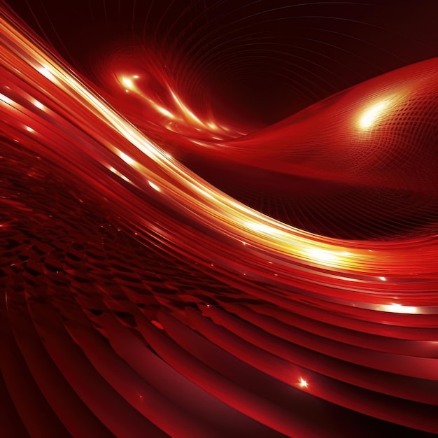 Red and gold background with a light pattern and a white light.