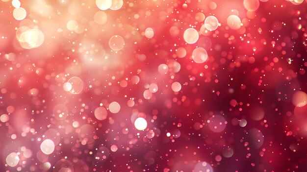 Red and gold festive background with blurred bokeh lights