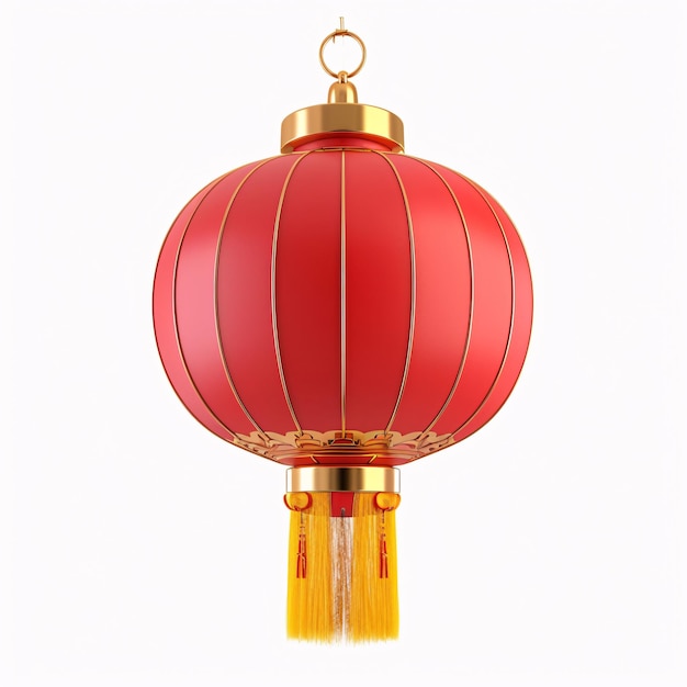 Photo a red and gold lantern