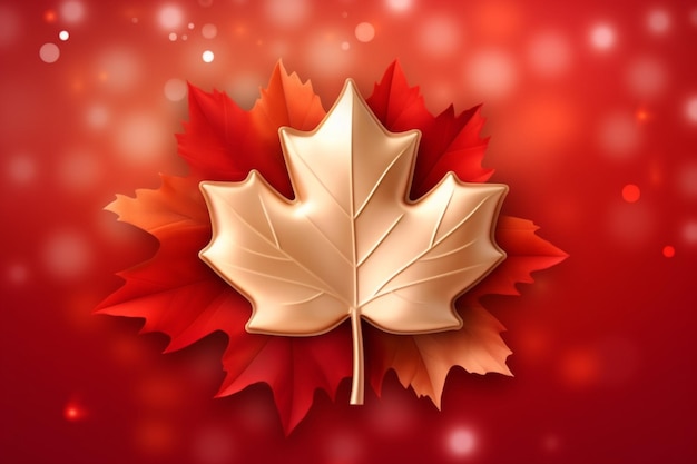 A red and gold maple leaf with the words fall on it