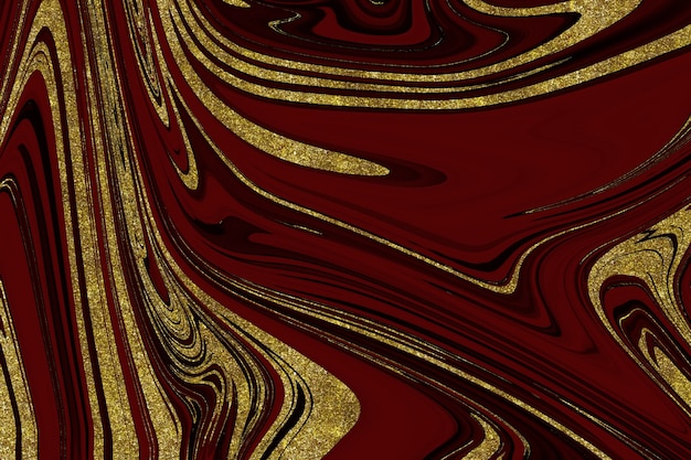 Red and gold marble abstract background