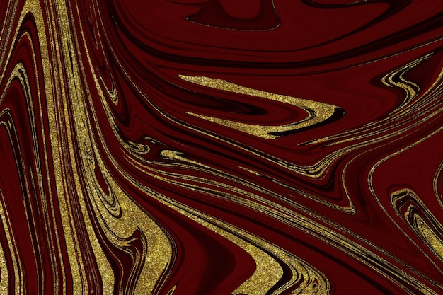 Red and gold marble abstract background