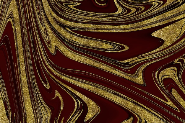 Red and gold marble abstract background