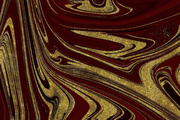 Red and gold marble abstract background