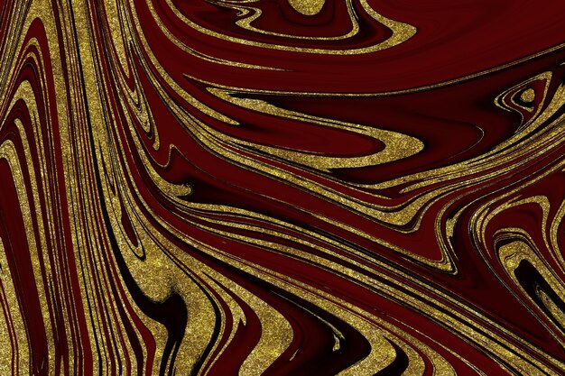 Red and gold marble abstract background