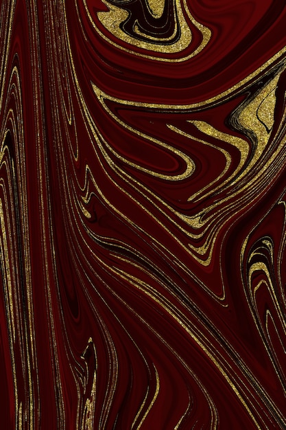 Red and gold marble abstract background