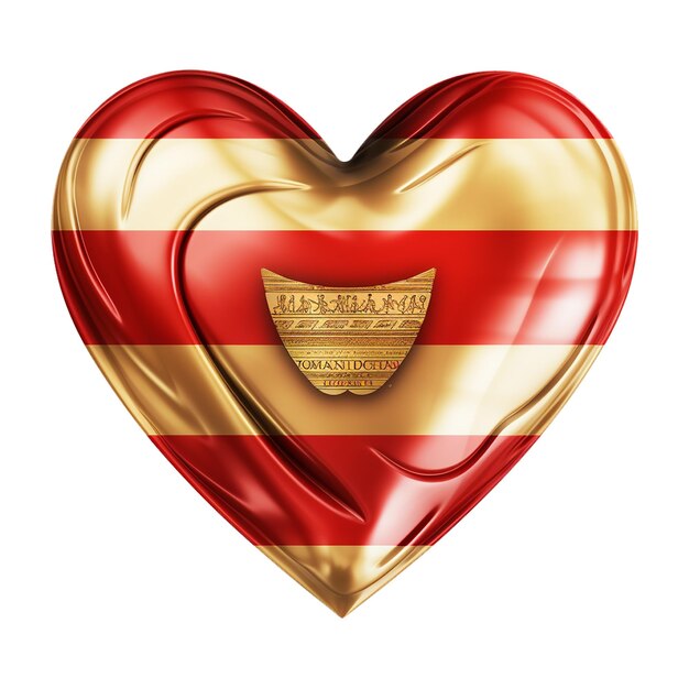 Red And Golden Sleek Heart