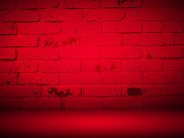 Red gradient wall. blank studio room. plain studio background