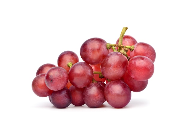 Red grape isolated on white background. Clipping path.