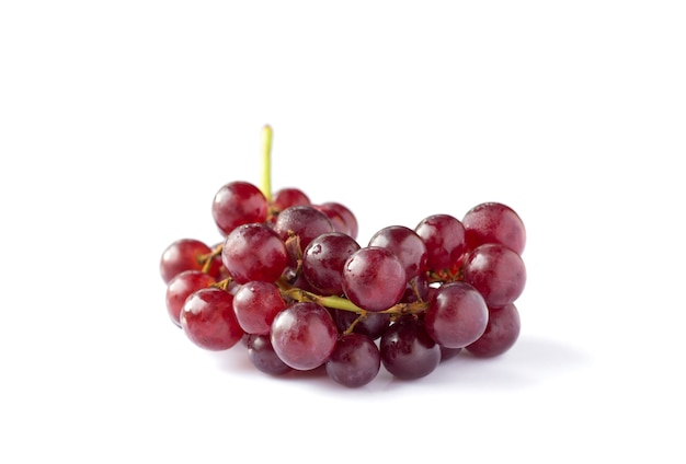 Red grape isolated on the white background