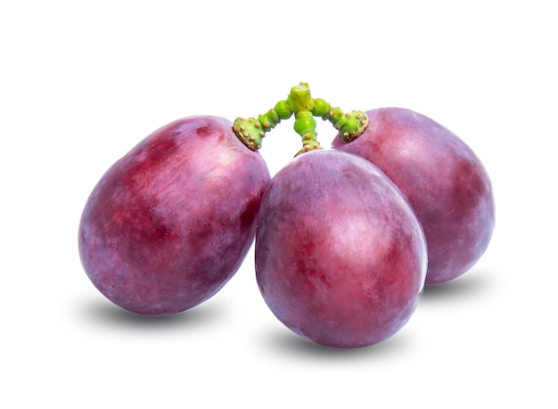 Red grape isolated on white background