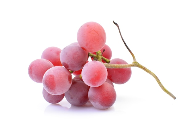 Red grape isolated on white