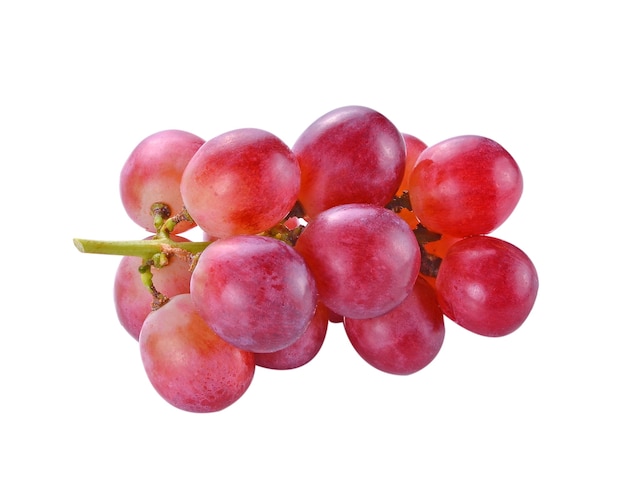 Red grape isolated on white