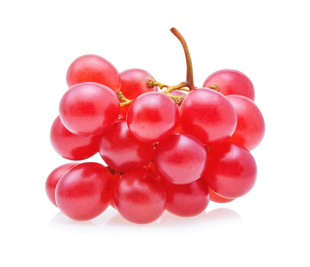 Red grape isolated on white