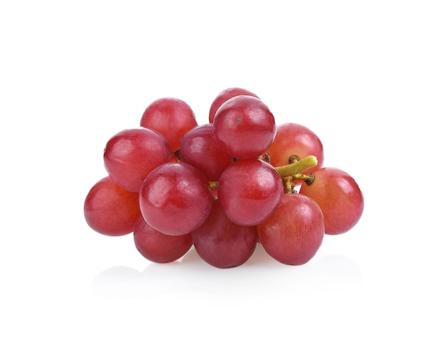 Red grape isolated  .