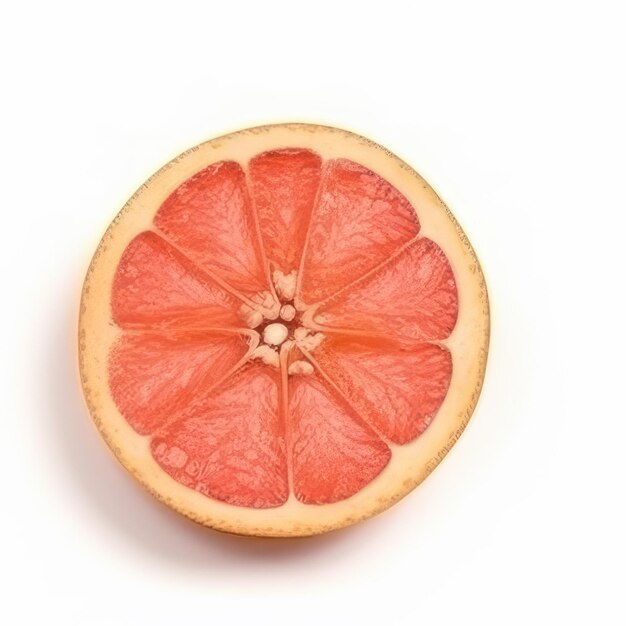Photo a red grapefruit with a white background.