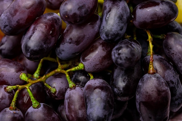 Red grapes. Fragrant grape lady's fingers