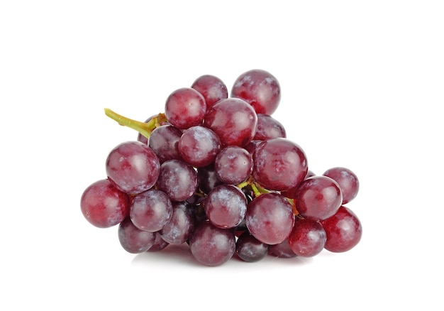 Red grapes Isolated on white background