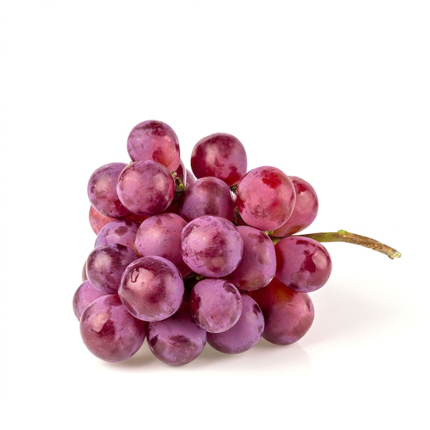 Red Grapes isolated on a white background