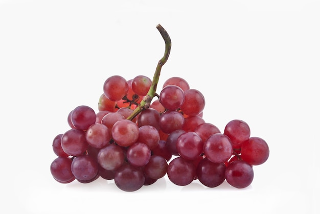 Red Grapes isolated on white background