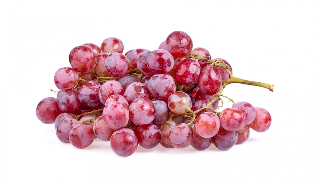 Red grapes isolated