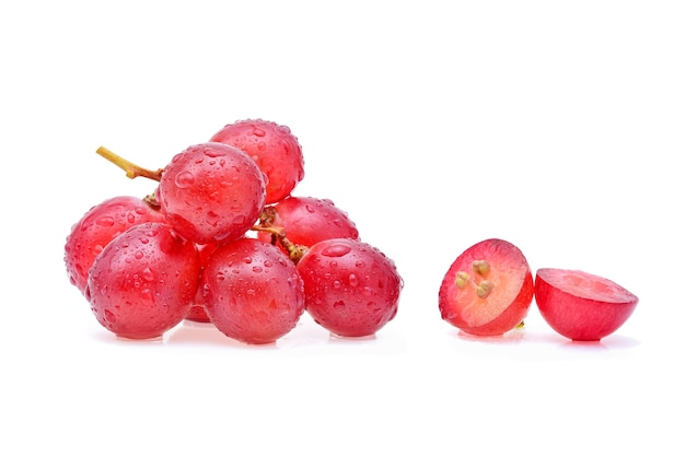 Red grapes isolated