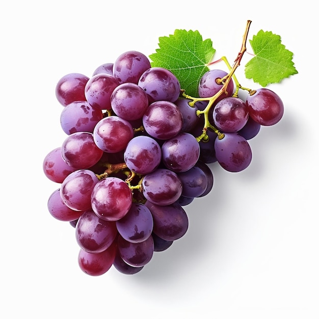 red grapes photo isolated white background