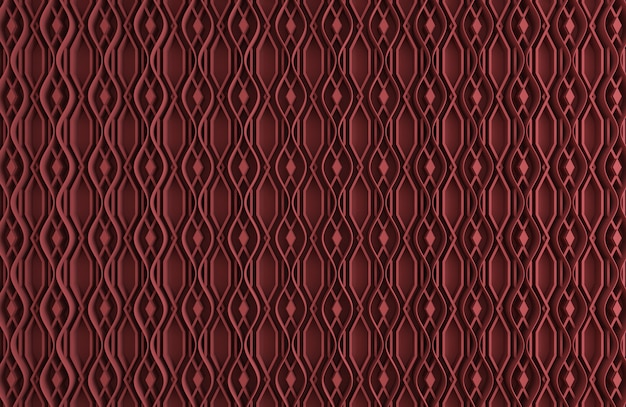 Red graphic 3d wall for wallpaper and background