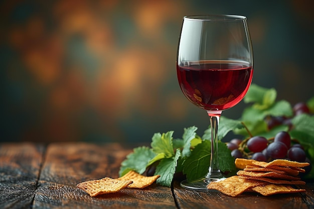 Red graphs wine glass on a tabel