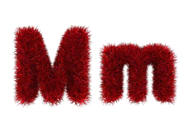 Red grass letters upper and lowercase