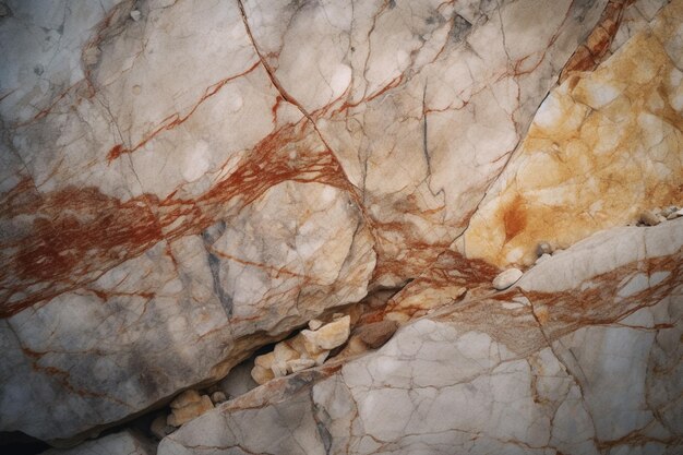 A red and gray rock with the word " on it "