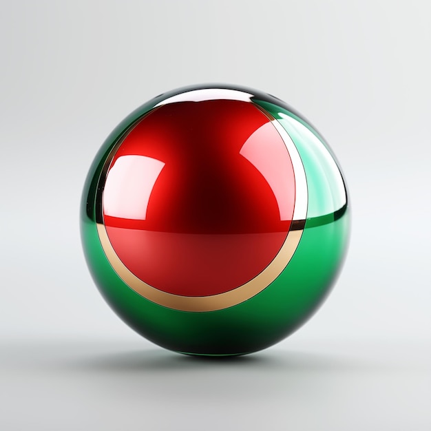 Photo a red and green ball