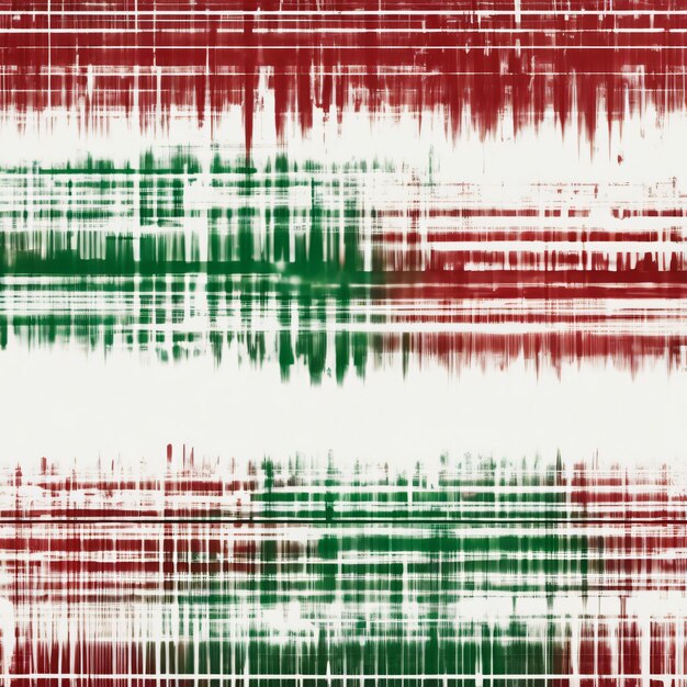 Foto spruzzata colorata pennello rosso e verde su sfondo bianco