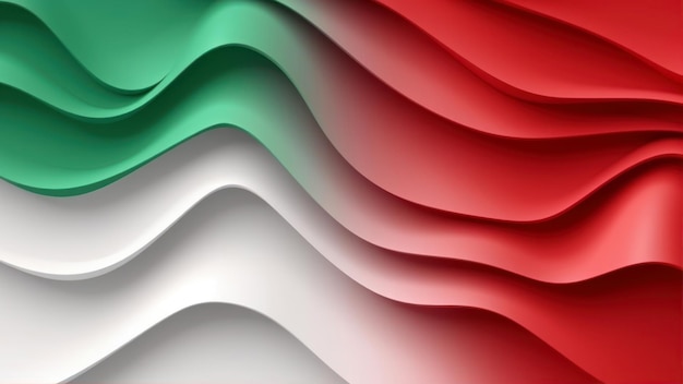 Red and green colors are visible on this red and white background.