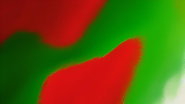 Red and green in green