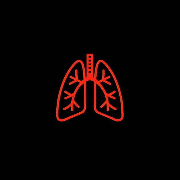 Photo a red and green logo for the lungs