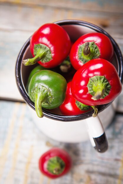 Red and green pepper