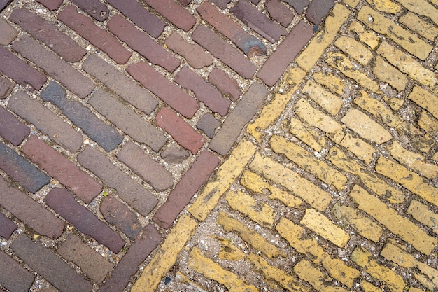 Struttura del fondo dell'estratto del muro di mattoni di lerciume rosso con il vecchio modello di stile sporco e vintage